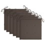 Sillas de jardín 6 uds madera maciza de teca cojines gris taupé by , Garden chairs - Ref: Foro24-3073039, Price: 919,39 €, Di...