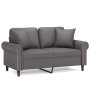 Sofá de 2 plazas con cojines cuero sintético gris 120 cm by , Sofas - Ref: Foro24-3200927, Price: 241,98 €, Discount: %