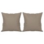 Sofá de 2 plazas con cojines tela microfibra gris taupe 140 cm de , Sofás - Ref: Foro24-3200971, Precio: 284,77 €