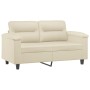 Sofá de 2 plazas con cojines cuero sintético color crema 120 cm by , Sofas - Ref: Foro24-3200984, Price: 245,71 €, Discount: %
