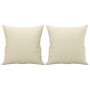 Sofá de 2 plazas con cojines cuero sintético color crema 120 cm by , Sofas - Ref: Foro24-3200984, Price: 245,71 €, Discount: %