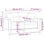 Sofá de 2 plazas con cojines cuero sintético capuchino 140 cm by , Sofas - Ref: Foro24-3200992, Price: 250,29 €, Discount: %