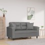 Sofá de 2 plazas con cojines tela microfibra gris oscuro 120 cm by , Sofas - Ref: Foro24-3200967, Price: 261,57 €, Discount: %
