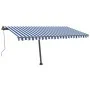 Toldo automático LED sensor de viento azul y blanco 400x300 cm by vidaXL, Awnings - Ref: Foro24-3069751, Price: 693,50 €, Dis...