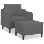 Sillón con taburete tela gris oscuro 60 cm by , Sofas - Ref: Foro24-3201128, Price: 194,04 €, Discount: %