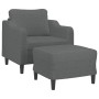 Sillón con taburete tela gris oscuro 60 cm by , Sofas - Ref: Foro24-3201128, Price: 194,04 €, Discount: %