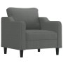 Sillón con taburete tela gris oscuro 60 cm by , Sofas - Ref: Foro24-3201128, Price: 194,04 €, Discount: %