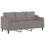Sofá de 3 plazas con taburete de tela gris taupe 180 cm von , Sofas - Ref: Foro24-3201142, Preis: 312,70 €, Rabatt: %