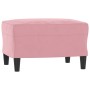 Sofá de 3 plazas con taburete de terciopelo rosa180 cm by , Sofas - Ref: Foro24-3201177, Price: 356,36 €, Discount: %