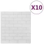 Selbstklebende Tapete 3D Ziegelsteine 10 Stück weiß von vidaXL, Bemaltes Papier - Ref: Foro24-150718, Preis: 48,73 €, Rabatt: %