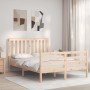 Estructura de cama con cabecero madera maciza 120x200 cm de vidaXL, Camas y somieres - Ref: Foro24-3194241, Precio: 116,26 €,...