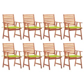 Sillas comedor de jardín y cojines 8 uds madera maciza acacia von , Gartenstühle - Ref: Foro24-3078385, Preis: 576,26 €, Raba...
