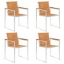 Sillas de jardín y cojines 4 unidades madera maciza de acacia by , Garden chairs - Ref: Foro24-3078474, Price: 451,66 €, Disc...