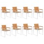 Sillas de jardín y cojines 8 unidades madera maciza de acacia by , Garden chairs - Ref: Foro24-3078527, Price: 923,85 €, Disc...