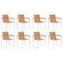 Sillas de jardín y cojines 8 unidades madera maciza de acacia by , Garden chairs - Ref: Foro24-3078527, Price: 923,85 €, Disc...