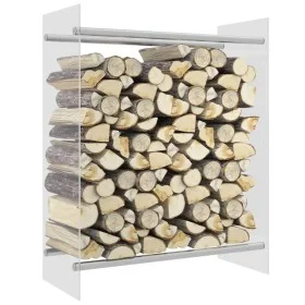 Transparenter Holzhalter aus gehärtetem Glas, 80 x 35 x 100 cm von vidaXL, Zubehör für Taschen und Brennholzhalter - Ref: For...