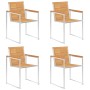 Sillas de jardín 4 unidades con cojines madera maciza teca von , Gartenstühle - Ref: Foro24-3078567, Preis: 540,83 €, Rabatt: %