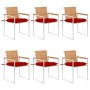 Sillas de jardín y cojines 6 unidades madera maciza de acacia by , Garden chairs - Ref: Foro24-3078602, Price: 841,76 €, Disc...