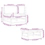 Set de muebles de jardín 2 piezas bambú y cojines blanco crema