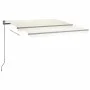 Automatic awning with LED wind sensor cream 400x300 cm by vidaXL, Awnings - Ref: Foro24-3069752, Price: 693,62 €, Discount: %