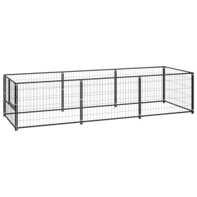 Perrera acero 3 m² negra von , Hundehütten und Zäune - Ref: Foro24-3082093, Preis: 173,20 €, Rabatt: %