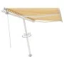 Automatic yellow and white freestanding awning 350x250 cm by vidaXL, Awnings - Ref: Foro24-3069528, Price: 437,03 €, Discount: %