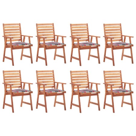 Sillas comedor de jardín y cojines 8 uds madera maciza acacia de , Sillas de jardín - Ref: Foro24-3078387, Precio: 547,22 €, ...