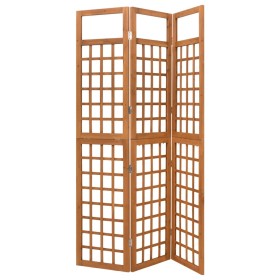 Biombo/Enrejado de 3 paneles madera maciza abeto 121x180,5 cm de , Divisores de ambientes - Ref: Foro24-316478, Precio: 89,62...
