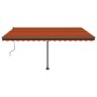 Toldo de pie automático naranja y marrón 400x350 cm by , Awnings - Ref: Foro24-3069830, Price: 579,48 €, Discount: %