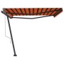 Toldo de pie automático naranja y marrón 400x350 cm by , Awnings - Ref: Foro24-3069830, Price: 579,48 €, Discount: %