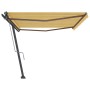 Toldo de pie automático amarillo y blanco 500x300 cm von , Markisen - Ref: Foro24-3069788, Preis: 587,68 €, Rabatt: %