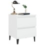 Mesitas de noche 2 uds contrachapada blanco brillo 40x35x50 cm de , Mesitas de noche - Ref: Foro24-805882, Precio: 105,97 €, ...