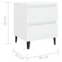 Mesitas de noche 2 uds contrachapada blanco brillo 40x35x50 cm de , Mesitas de noche - Ref: Foro24-805882, Precio: 105,97 €, ...