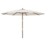 Sombrilla de jardín con poste de madera color arena 400x273 cm by , Umbrellas - Ref: Foro24-363175, Price: 132,07 €, Discount: %