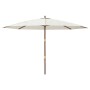 Sombrilla de jardín con poste de madera color arena 400x273 cm by , Umbrellas - Ref: Foro24-363175, Price: 132,07 €, Discount: %
