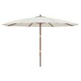 Sombrilla de jardín con poste de madera color arena 400x273 cm by , Umbrellas - Ref: Foro24-363175, Price: 132,07 €, Discount: %