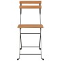 Sillas cafetería plegables 4 uds acero y madera maciza de teca von , Gartenstühle - Ref: Foro24-319980, Preis: 158,11 €, Raba...