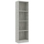 Estantería de 4 niveles contrachapada gris hormigón 40x24x142cm von , Bücherregale und Regale - Ref: Foro24-800841, Preis: 45...