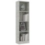Estantería de 4 niveles contrachapada gris hormigón 40x24x142cm von , Bücherregale und Regale - Ref: Foro24-800841, Preis: 45...