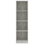Estantería de 4 niveles contrachapada gris hormigón 40x24x142cm von , Bücherregale und Regale - Ref: Foro24-800841, Preis: 45...