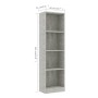 Estantería de 4 niveles contrachapada gris hormigón 40x24x142cm von , Bücherregale und Regale - Ref: Foro24-800841, Preis: 45...