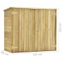 Caseta herramientas jardín madera pino impregnada 135x60x123 cm by , Sheds - Ref: Foro24-46359, Price: 314,20 €, Discount: %