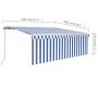Manuelle ausfahrbare Markise mit blau-weißem Sonnenschutz 4x3 m. von vidaXL, Markisen - Ref: Foro24-3069296, Preis: 493,61 €,...