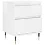 Mesita de noche madera contrachapada blanco brillo 40x35x50 cm de , Mesitas de noche - Ref: Foro24-830656, Precio: 47,01 €, D...