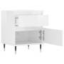 Mesita de noche madera contrachapada blanco brillo 40x35x50 cm de , Mesitas de noche - Ref: Foro24-830656, Precio: 47,01 €, D...