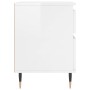 Mesita de noche madera contrachapada blanco brillo 40x35x50 cm de , Mesitas de noche - Ref: Foro24-830656, Precio: 47,01 €, D...