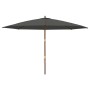 Sombrilla jardín con poste de madera gris antracita 400x273 cm by , Umbrellas - Ref: Foro24-363177, Price: 151,44 €, Discount: %