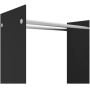 Leñero de vidrio templado negro 80x35x100 cm de vidaXL, Accesorios para bolsas y soportes de leña - Ref: Foro24-327470, Preci...