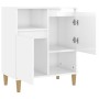 Aparador de madera contrachapada blanco brillante 60x35x70 cm de , Aparadores - Ref: Foro24-821142, Precio: 78,46 €, Descuent...