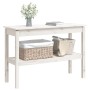 Mesa consola de madera maciza de pino blanco 110x40x75 cm de , Mesas auxiliares - Ref: Foro24-814300, Precio: 114,22 €, Descu...